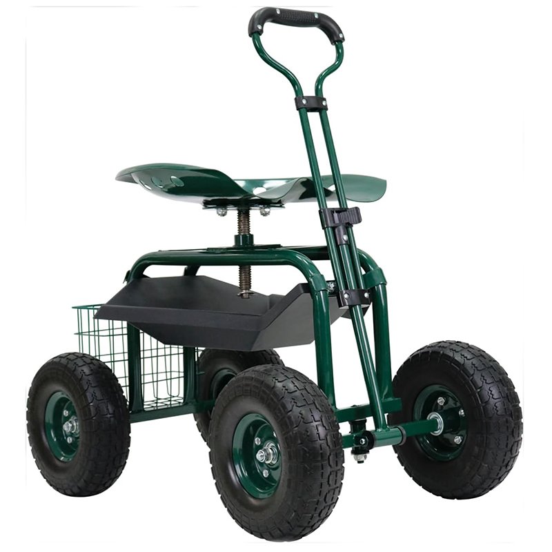 Rolling Garden Cart with Seat